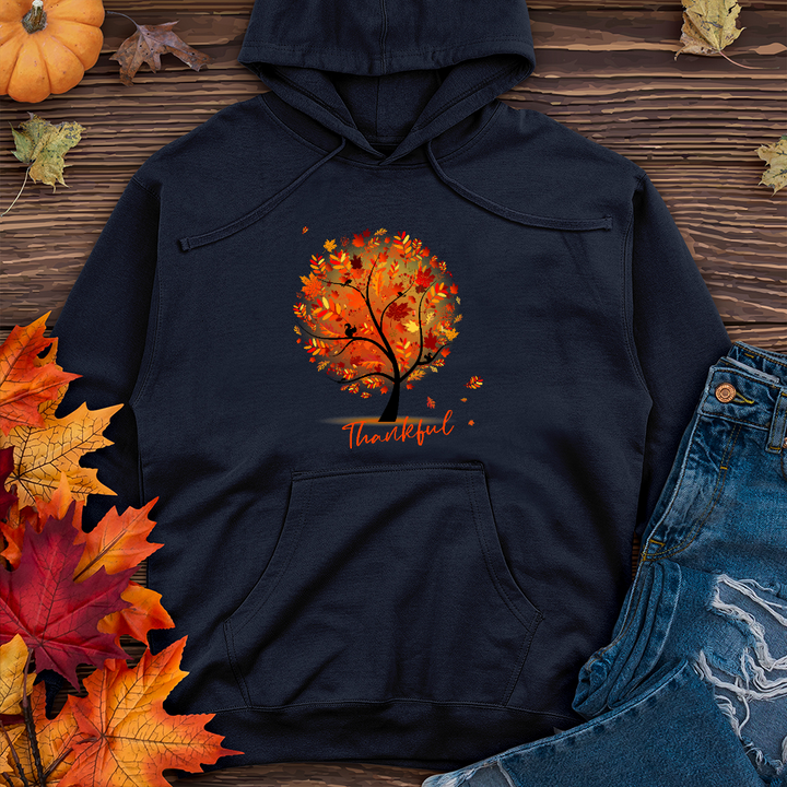 Thankful Autumn Tree   Midweight Hoodie