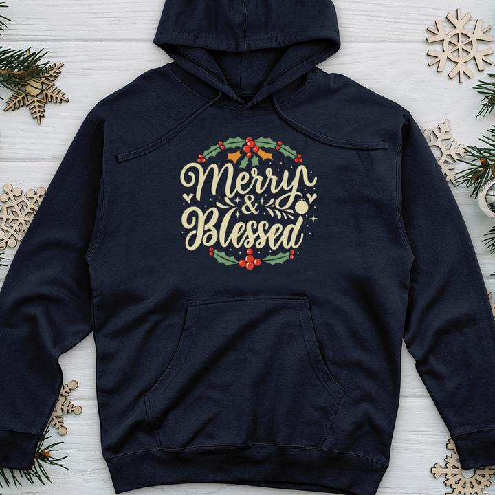 Merry and Blessed Midweight Hooded Sweatshirt