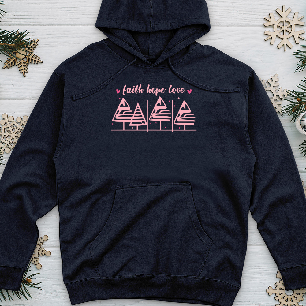 Faith Hope Love Midweight Hooded Sweatshirt