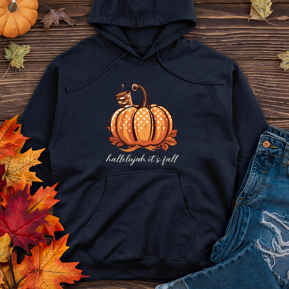 Hallelujah its Fall 2 Midweight Hooded Sweatshirt