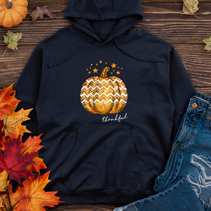 Thankful Retro Pumpkin Sparkle Midweight Hoodie