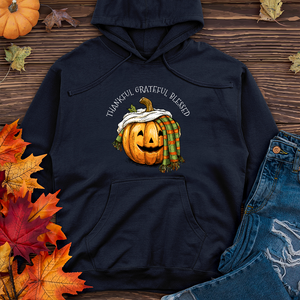 Thankful Grateful Blessed Happy Pumpkin Midweight Hoodie