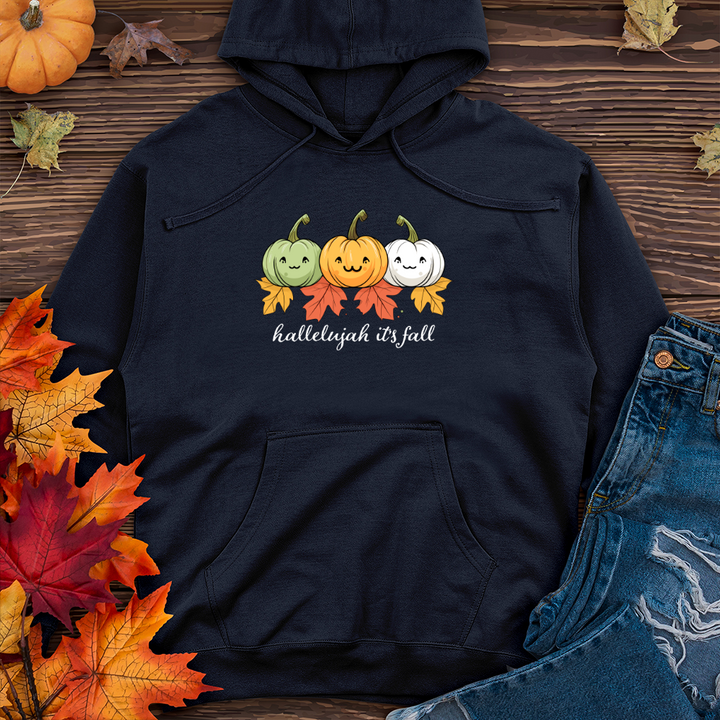 Pastel Pumpkin Trio Midweight Hooded Sweatshirt