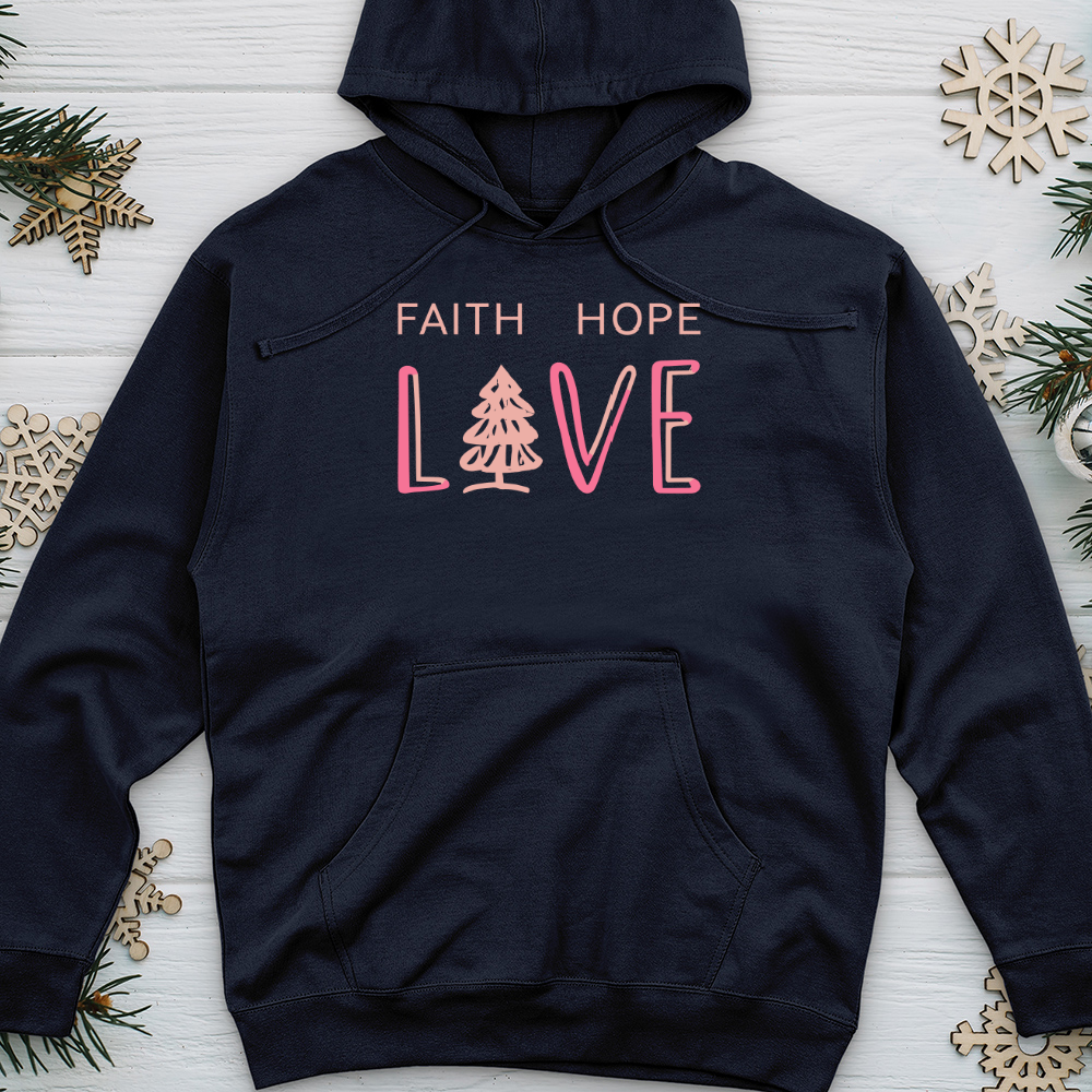 Faith Hope Love Midweight Hooded Sweatshirt