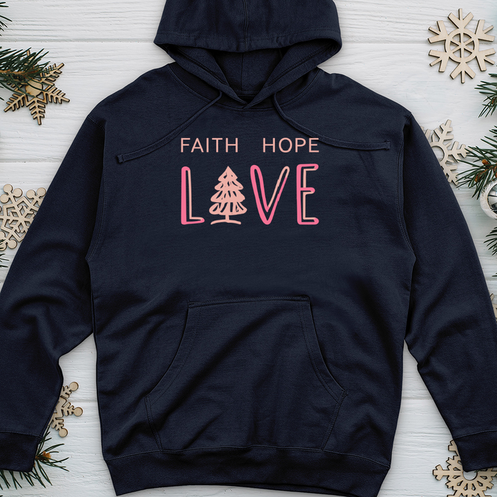 Faith Hope Love Midweight Hooded Sweatshirt