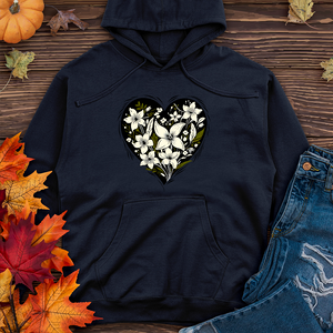 Heart shape flower Midweight Hoodie