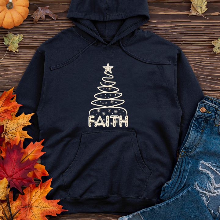 Sparkling Snowflake Faith Midweight Hooded Sweatshirt