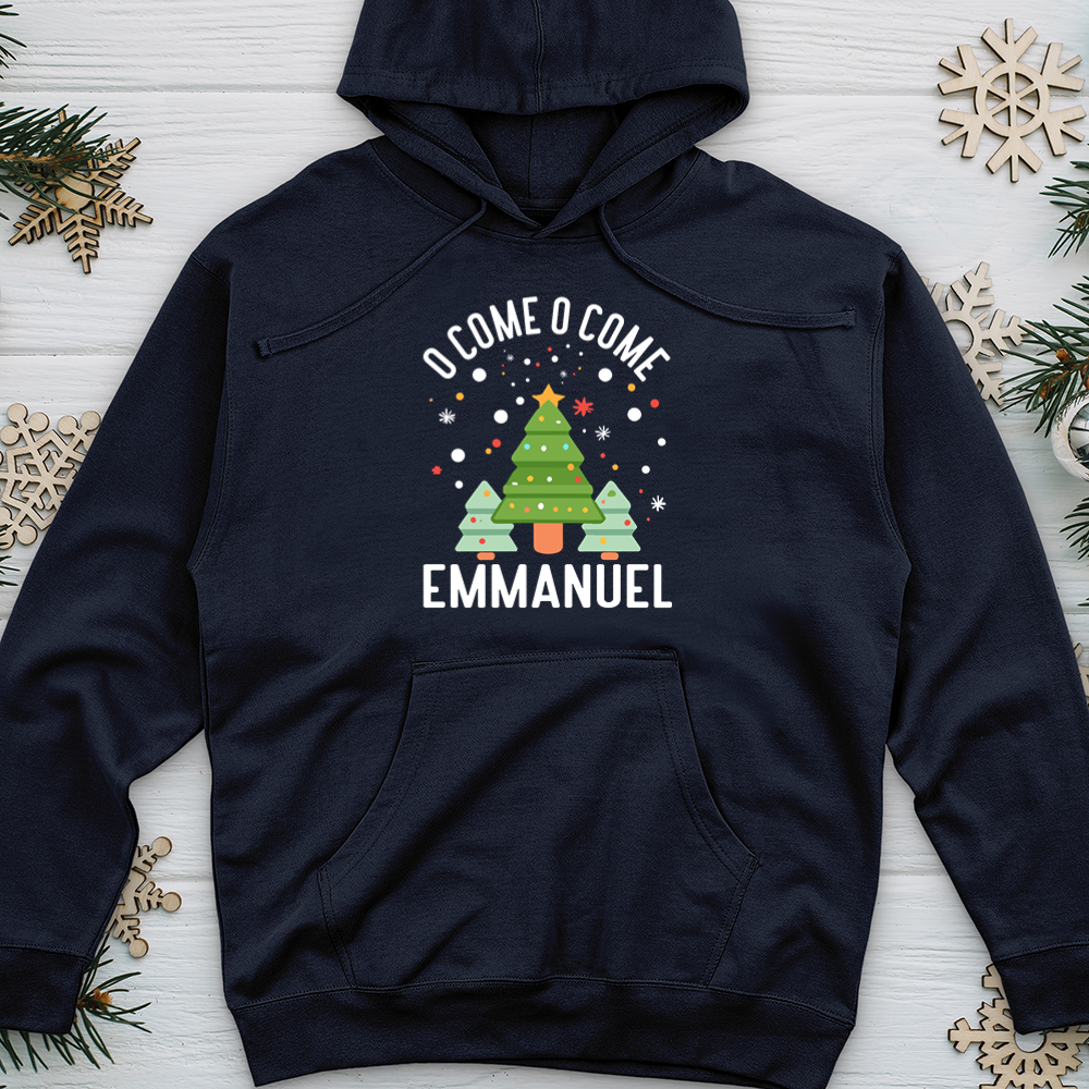 O Come o Come Emmanuel Midweight Hooded Sweatshirt