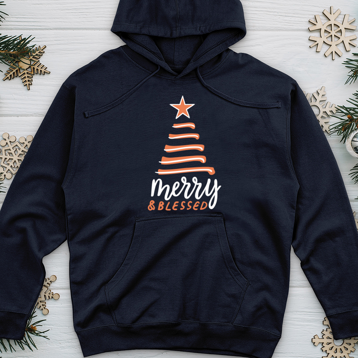 Merry & Blessed Simple Midweight Hooded Sweatshirt