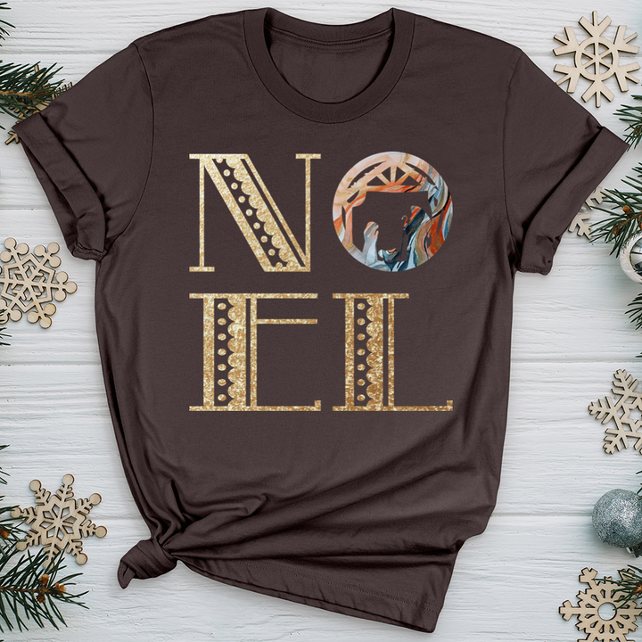 Noel Gold Nativity Scene Softstyle Tee