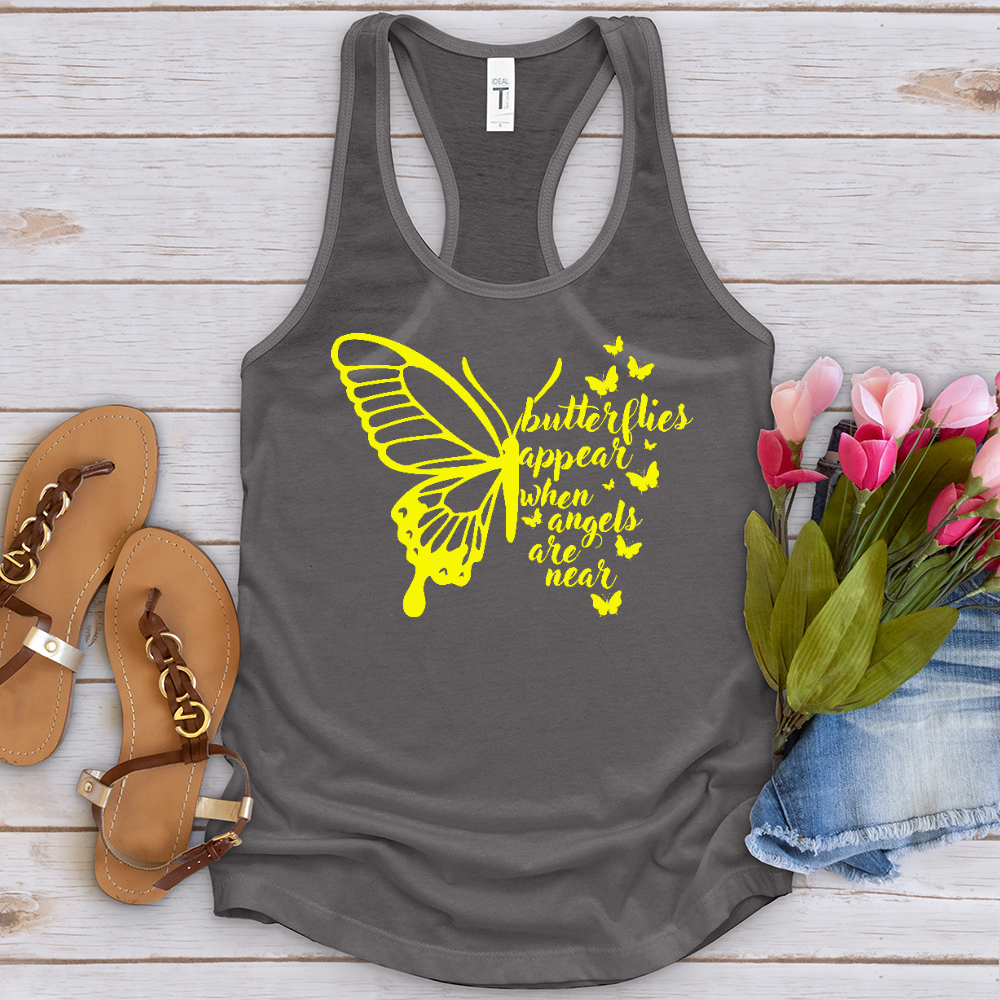 Butterflies Appear Yellow Tank Top