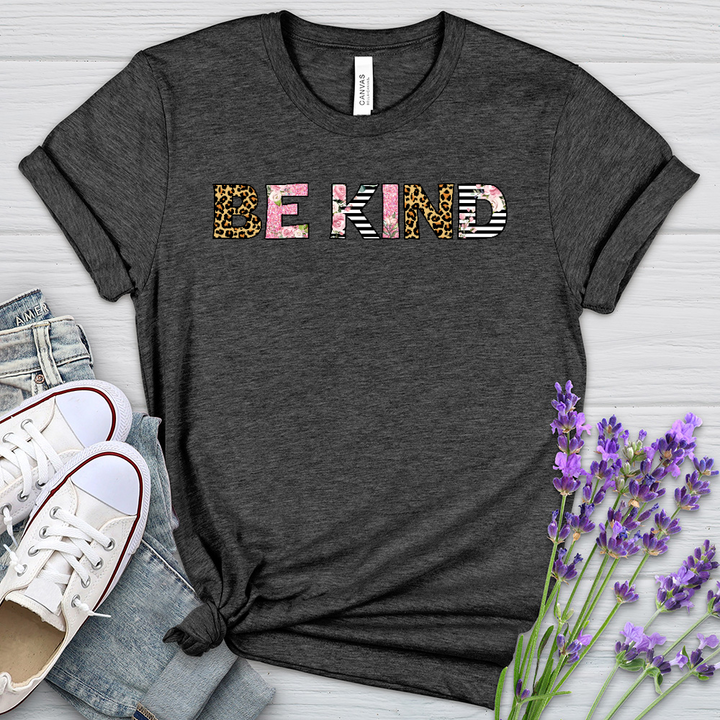 Be Kind Patterns Heathered Tee