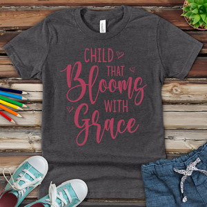 Child Bloom with Grace Youth Heathered Tee