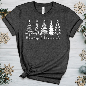 Little Merry Trees Heathered Tee