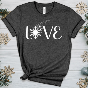 Love Snowflake Heathered Tee