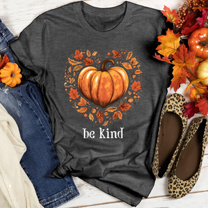 Retro Autumn Spice Heart Heathered Tee