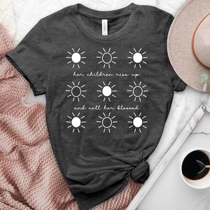 Her Children Sun Pattern Heathered Tee