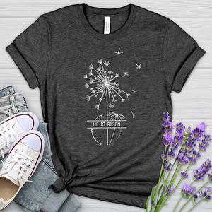 He Is Risen Dandelion Heathered Tee