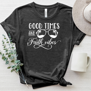 Good Vibes and Faith Vibes Heathered Tee