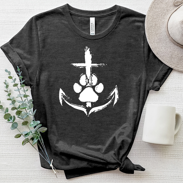 Anchor Paw Print Heathered Tee