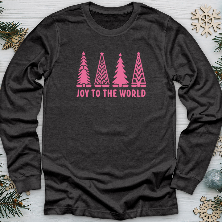 Joy Pink Trees Long Sleeve Tee