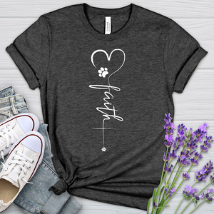 Faith Paw Heart Cross Tee