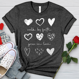 Walk By Faith Grow In Love Heathered Tee