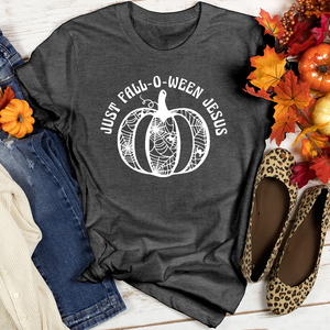 Fall-o-ween Jesus Halloween Heathered Tee