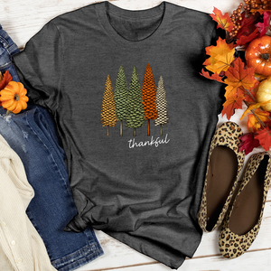 Retro Classic Trio Pine Trees Heathered Tee