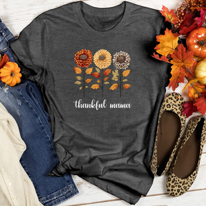 Retro Playful Autumn Mum Trio Heathered Tee