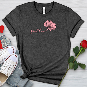 Faith Pink Rose Petal Heathered Tee