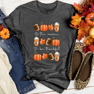 Tis Thankful Season Heathered Tee