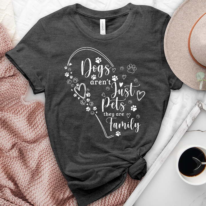 Dogs are Family Heathered Tee