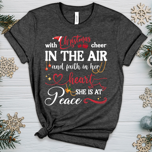 Christmas Cheer In The Air 02 Heathered Tee