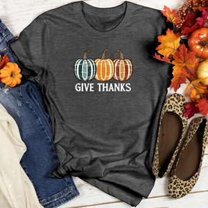 Retro Pumpkin Trio Heathered Tee