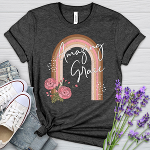 Amazing Grace Flower Arch Heathered  Tee