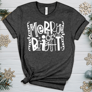 Assorted Merry and Bright Heathered Tee