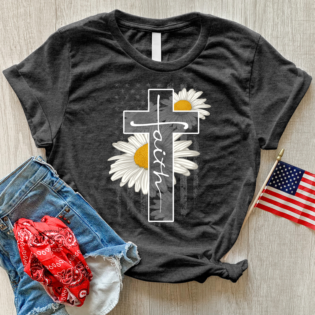 Faith Flag Heathered Tee