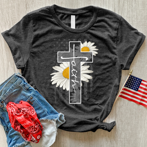 Faith Flag Heathered Tee