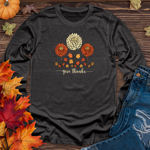 Vintage Autumn Floral Trio Long Sleeve Tee