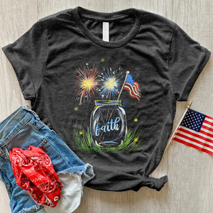 Faith Jar Fireworks Heathered Tee