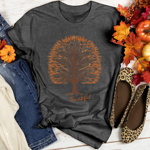 Vintage Herringbone Cozy Retreat Tree Heathered Tee