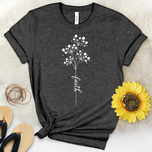 Faith Dandelion Bouquet Heathered Tee