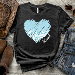 Bless Blue Heart Heathered Tee