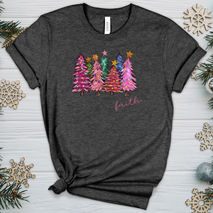 Faith Pink Tree Heathered Tee