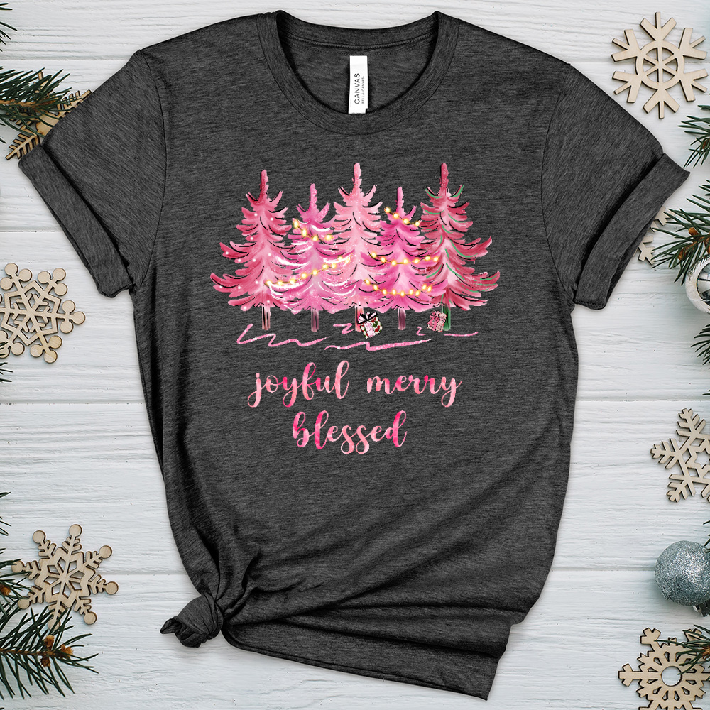 Joyful Pink Forest Heathered Tee