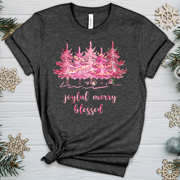 Joyful Pink Forest Heathered Tee