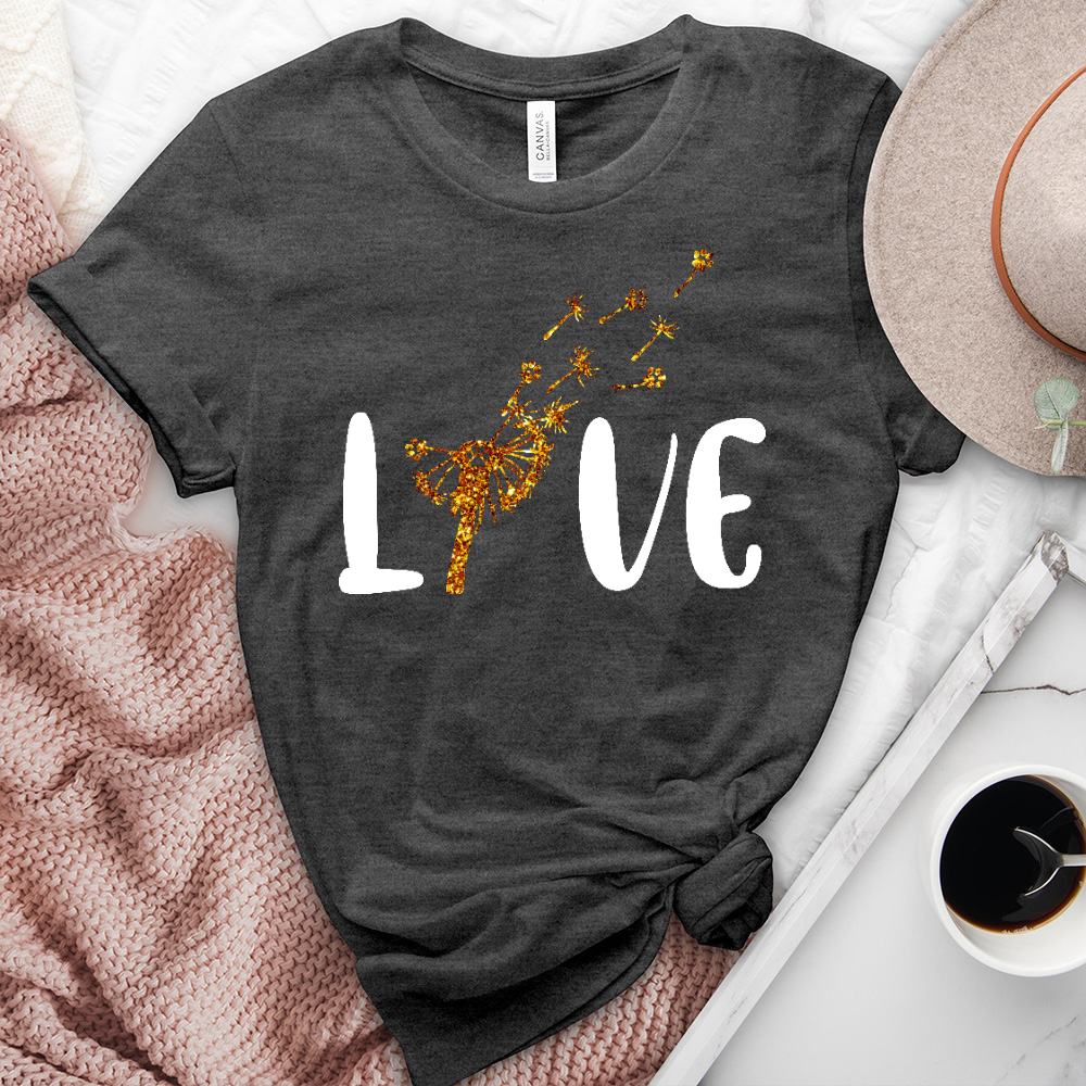 Gold Floating Paw Prints Heathered Tee