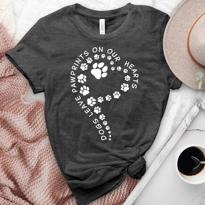 On our Hearts Paw Print Heathered Tee