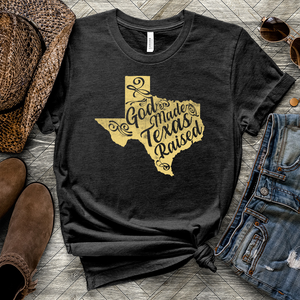 God Made Texas Raised Heathered Tee